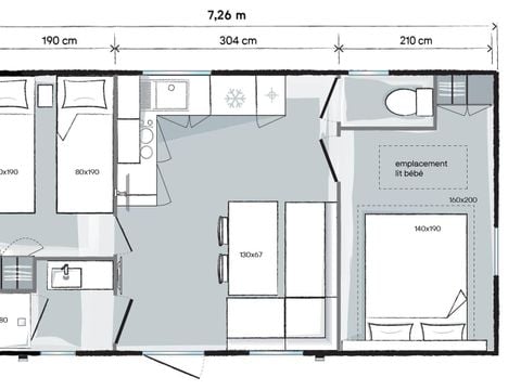 Mobilhome 6 personnes - O'PHEA 724