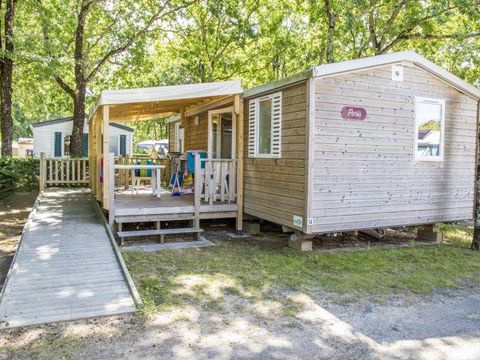MOBILHOME 5 personnes - C- Mobil-home Hélios - PMR - climatisé - 2 chambres 32m² avec terrasse couverte