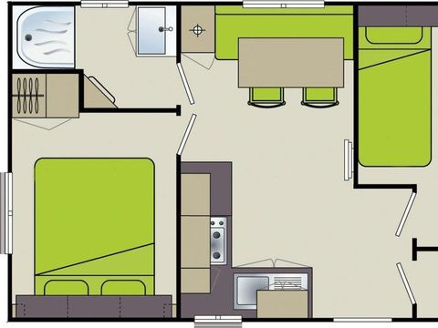 MOBILHOME 4 personnes - C- Mobil-home Adriatique - 2 chambres