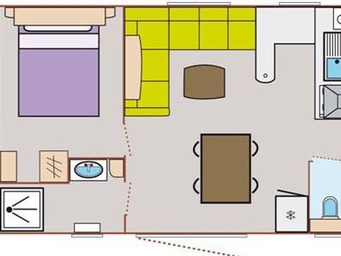 MOBILHOME 8 personnes - CONFORT Mobil home 3ch. EMBRUNS (2017) 30m² + Terrasse semi couverte 6/8 pers