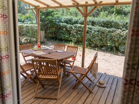 MOBILHOME 8 personnes - CONFORT Mobil home 3ch. ECUMES (2016) 31m² + Terrasse semi couverte 6/8 pers