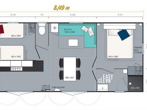 MOBILHOME 4 personnes - PREMIUM