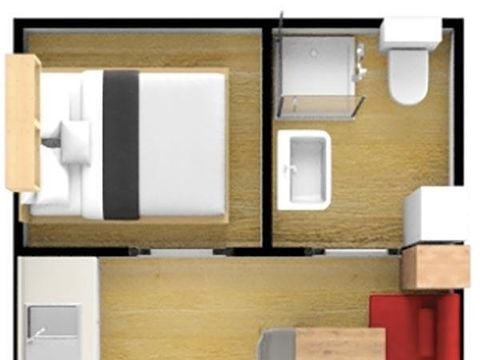 Chalet 2 personnes - 1 chambre