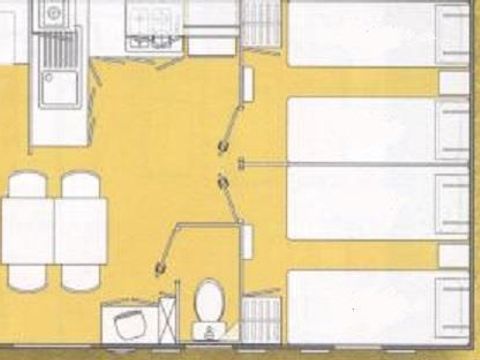 MOBILHOME 6 personnes - Loisirs 3 chambres avec terrasse couverte MOBILHOME 6 personnes - Loisirs 3 chambres avec terrasse couverte