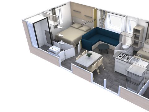 MOBILHOME 4 personnes - MH Moaï - 2 chambres - 29M² 4 pers
