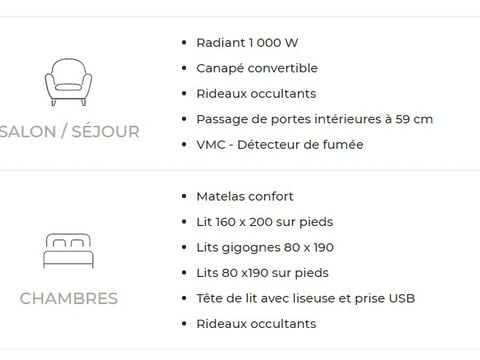 MOBILHOME 12 personnes - Mobile Home Tropical Lodge Family AVEC JACUZZI- 36.80 m²/MH - 6 Ch/12 pers - TRIBU XXL 12 pers