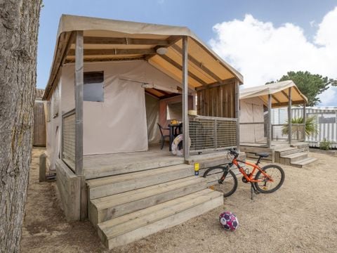 TENTE TOILE ET BOIS 5 personnes - Sahari Lodge 2chambres - sans sanitaires - 19m² 2/5 pers