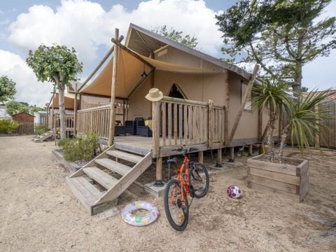 TENTE TOILE ET BOIS 4 personnes - Jungle Lodge 2chambres - avec SDB - 26m² 2/4 pers