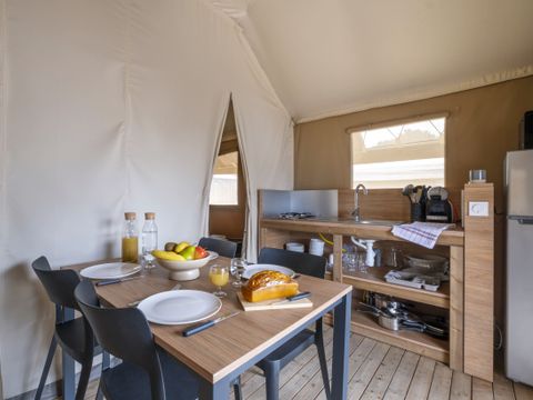 TENTE TOILE ET BOIS 4 personnes - Jungle Lodge 2chambres - avec SDB - 26m² 2/4 pers