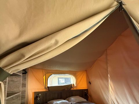 Tente en toile et en bois 5 personnes - Kabane Lodge 34 m²