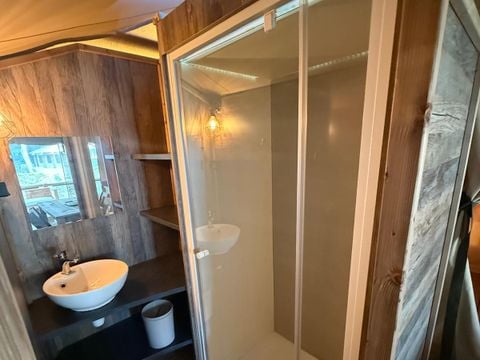 TENTE TOILE ET BOIS 5 personnes - Kabane Lodge 34 m²