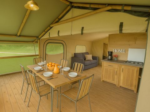 TENTE TOILE ET BOIS 6 personnes - Kabane Lodge 46 m²