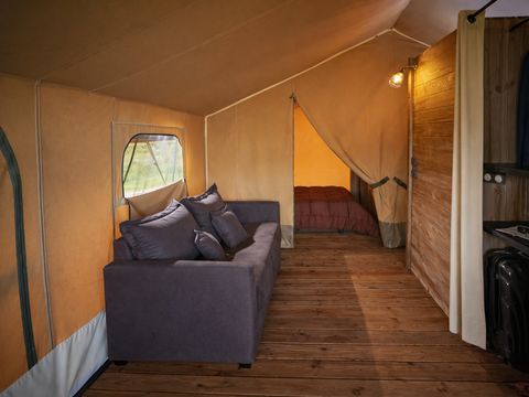 TENTE TOILE ET BOIS 6 personnes - Kabane Lodge 46 m²