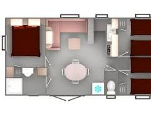 Mobilhome 6 personnes - Jungle VIP 3 chambres