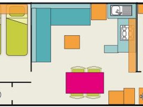 MOBILHOME 5 personnes - Mobil-home Olympe Eco 2 chambres 28m²