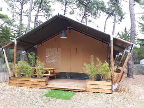 TENTE TOILE ET BOIS 5 personnes - SAFARI