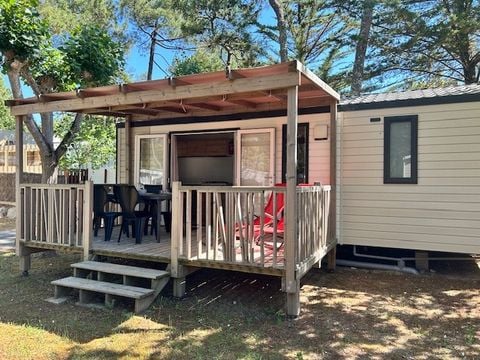 MOBILHOME 4 personnes - BAHIA 2023 - 29m²  2 chambres avec terrasse bois couverte - LAVE VAISSELLE inclus