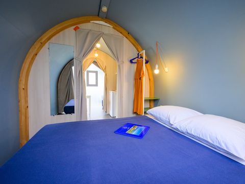 Tente en toile et en bois 4 personnes - TENTE COCO SWEET 2 chambres - 16m2 - auvent toilé 4 pers