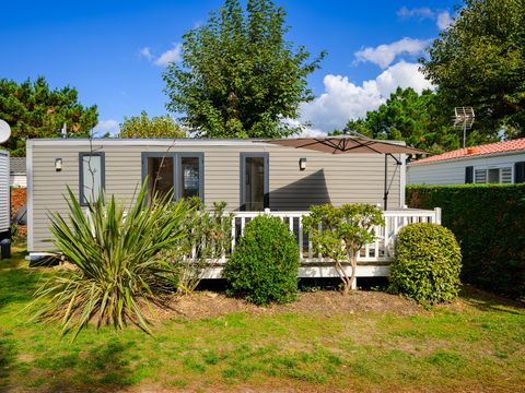 Mobilhome 6 personnes - COTTAGE CONFORT 3 chambres - 35m2 - terasse parasol 6 pers