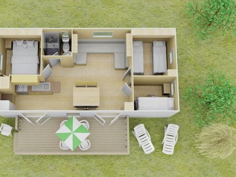 Mobilhome 6 personnes - Classic XL | 3 Ch. | 6 Pers. | Terrasse surélevée