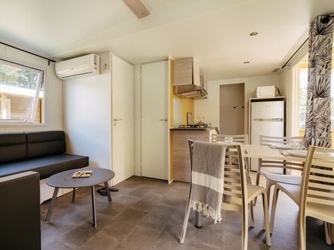 Mobilhome 6 personnes - Premium Exclusive | 2 Ch. | 4/6 Pers. | Terrasse Lounge | Clim. | TV