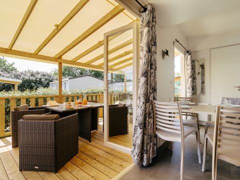 Mobilhome 6 personnes - Premium Exclusive | 2 Ch. | 4/6 Pers. | Terrasse Lounge | Clim. | TV