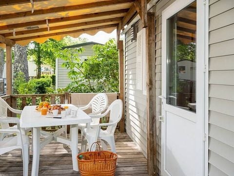 Bungalow 6 personnes - Mobil-home | Classic | 3 Ch. | 6 Pers. | Terrasse surélevée | Clim.