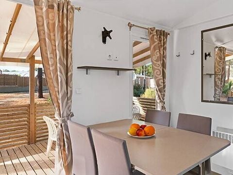 Bungalow 6 personnes - Mobil-home | Classic | 3 Ch. | 6 Pers. | Terrasse surélevée | Clim.