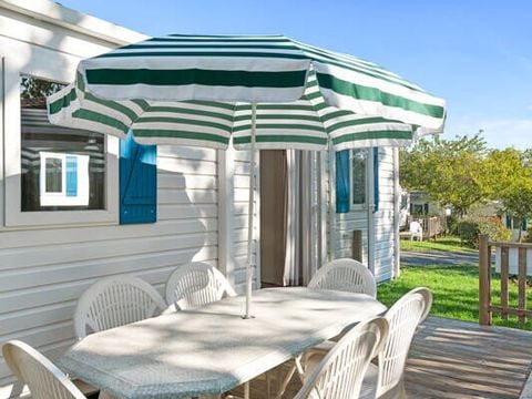 Bungalow 6 personnes - Mobil-home | Classic | 3 Ch. | 6 Pers. | Terrasse surélevée non couverte | 2 SDB