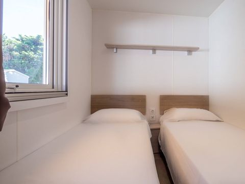 Bungalow 5 personnes - Mobil-home | Comfort | 2 Ch. | 5 Pers. | Terrasse surélevée | Clim.
