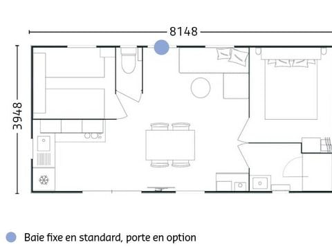 Mobilhome 4 personnes - Premium | 2 Ch. | 4 Pers. | Terrasse Lounge | Clim.