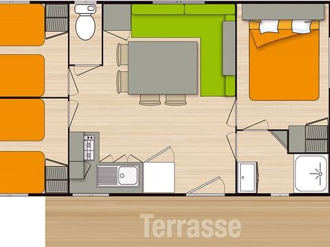 MOBILHOME 6 personnes - Classique - 2 chambres