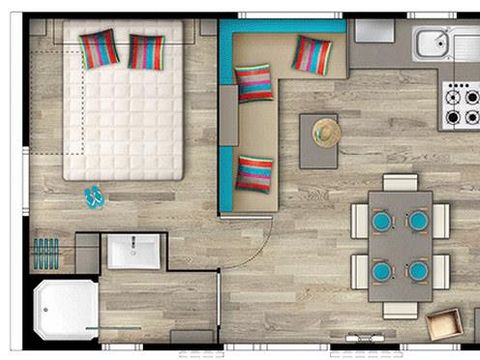 MOBILHOME 6 personnes - Le Nirvana 3ch. LV. 8 pers