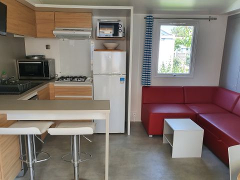 MOBILHOME 4 personnes - ACAPULCO MH 2 chambres GRAND CONFORT RESIDENTIEL terrasse couverte (117)