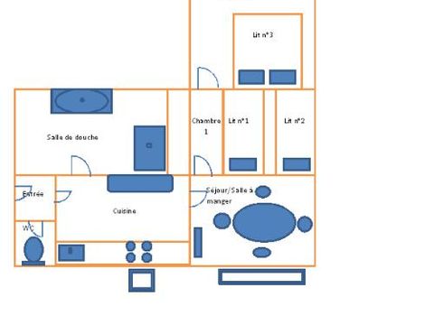 APPARTEMENT 4 personnes - N°2 (chambres traversantes)