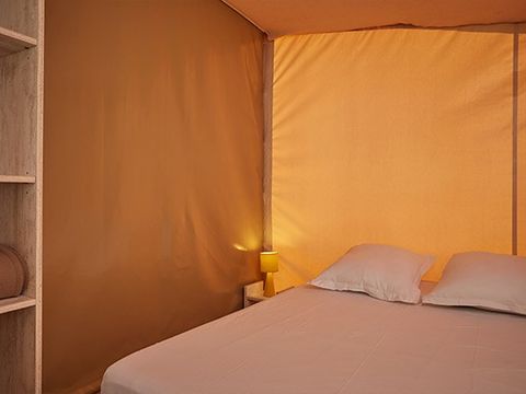 Tente en toile et en bois 5 personnes - Tente Eco Lodge | 2 Ch. | 4/5 Pers. | Sans SDB