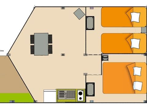 TENTE TOILE ET BOIS 4 personnes - Tente Lodge 4P