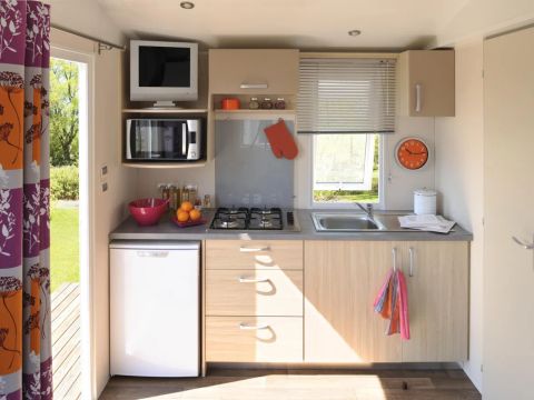 MOBILHOME 2 personnes - 1 CHAMBRE TERRASSE 16-20m²