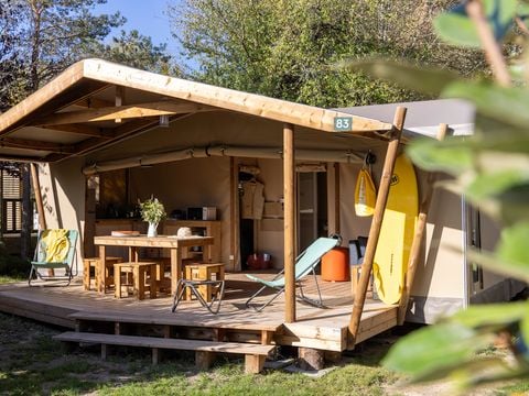 CHALET 4 personnes - Cabane Cotton Confort 32m² - 3 chambres + terrasse couverte + Quartier piéton 6 pers