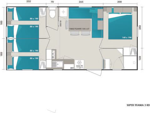 MOBILHOME 6 personnes - CONFORT - Mobilhome Magdalena 28 m² - 3 chambres 6 pers