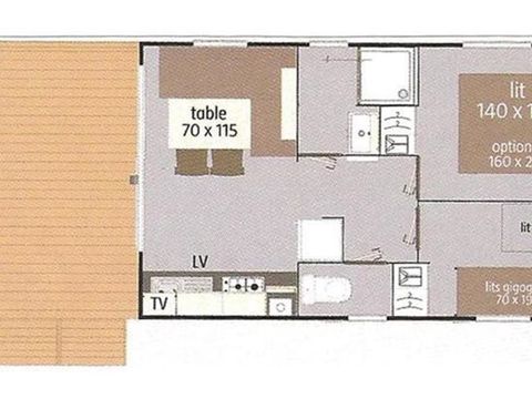 MOBILHOME 4 personnes - CONFORT - Mobil-home Ludisia 24m² - 2 chambres 4 pers