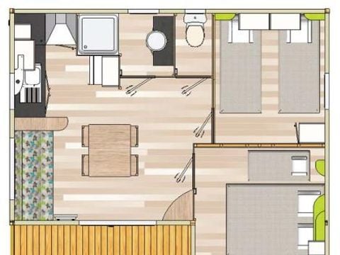 Chalet 1/5 personnes - CANNELLE - 2 chambres - TV