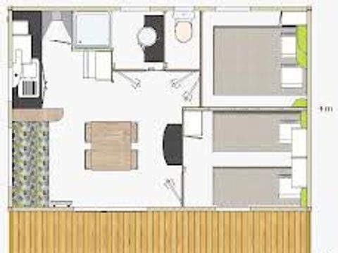 CHALET 5 personnes - CHALET CANNELLE 2 chambres - TV 1/5 pers