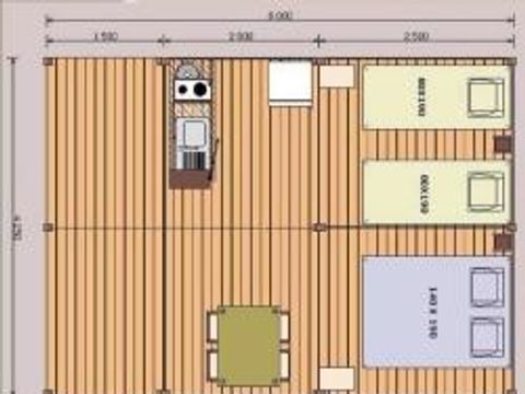 TENTE TOILE ET BOIS 4 personnes - ECOLODGE SAHARI 2 chambres (sans sanitaire) 1/4 pers