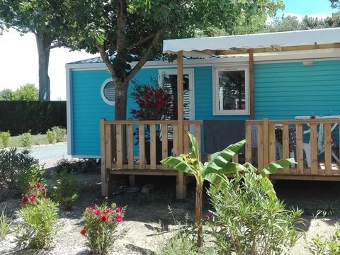 MOBILHOME 4 personnes - Cottage LITCHI - 26m² - terrasse bois semi-couverte - 2 chambres 4 pers
