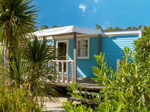 MOBILHOME 4 personnes - Cottage LITCHI - 26m² - terrasse bois semi-couverte - 2 chambres 4 pers