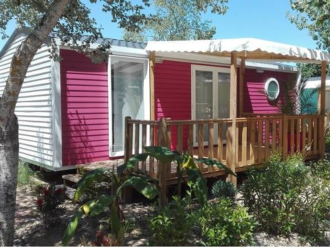 MOBILHOME 5 personnes - Cottage PITAYA - 28m² - terrasse bois semi-couverte - 2 chambres 4/5 pers