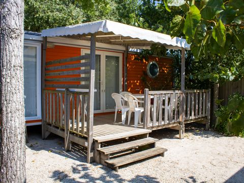 MOBILHOME 5 personnes - Cottage PITAYA - 28m² - terrasse bois semi-couverte - 2 chambres 4/5 pers