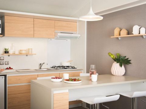 MOBILHOME 5 personnes - Cottage PITAYA - 28m² - terrasse bois semi-couverte - 2 chambres 4/5 pers