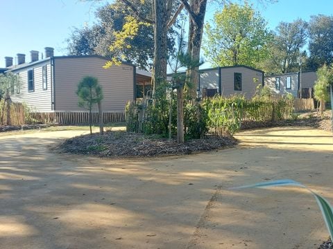 MOBILHOME 4 personnes - Cottage TERRE ET MER - 30m² - terrasse bois semi-couverte - 2 chambres - 4 pers